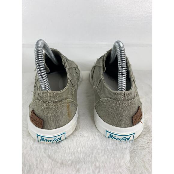 Blowfish Malibu Women's Marley Sweet Gray Washed Canvas Slip-On Sneakers Size 7 - Picture 3 of 8